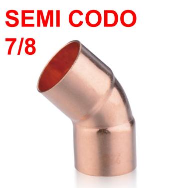 SEMICODO DE COBRE 45° 7/8"