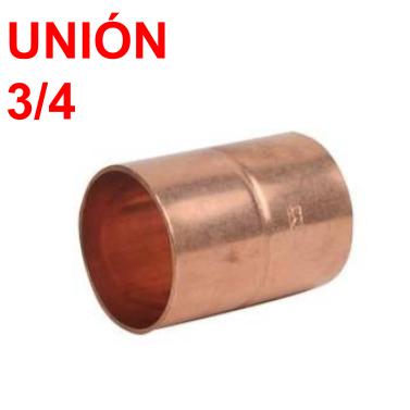 UNION DE COBRE SOLDAR 3/4"