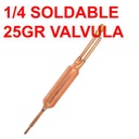 [DX25SV] FILTRO SECADOR 1/4" COBRE SOLDABLE  GRANDE CON VALVULA 25gr