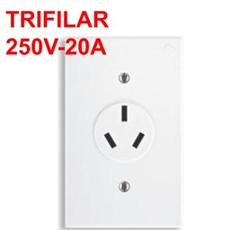 [TOT250V] TOMA INCRUSTADO TRIFILAR 250V - 20A