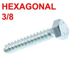 [TEXA14X2RF] TORNILLO  CABEZA HEXAGONAL 1/4X2" TIRAFONDO PARA CHAZO 3/8