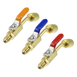 [VB14G] VALVULA DE BOLA EN ANGULO 1/4" FLARE PARA CARGA GAS